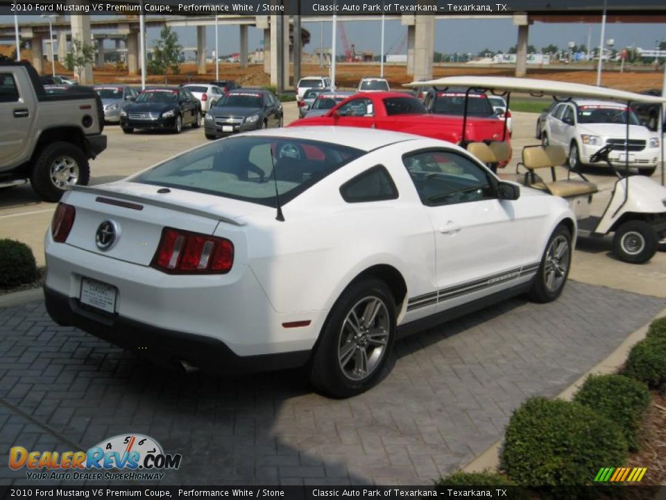 2010 Ford Mustang V6 Premium Coupe Performance White / Stone Photo #5