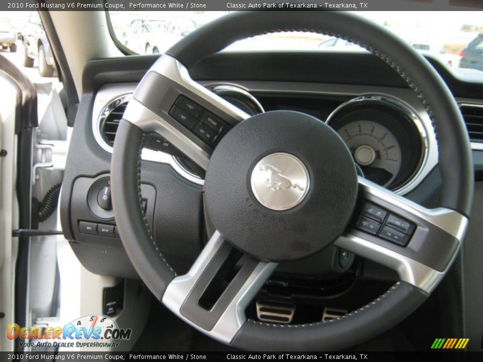 2010 Ford Mustang V6 Premium Coupe Performance White / Stone Photo #10