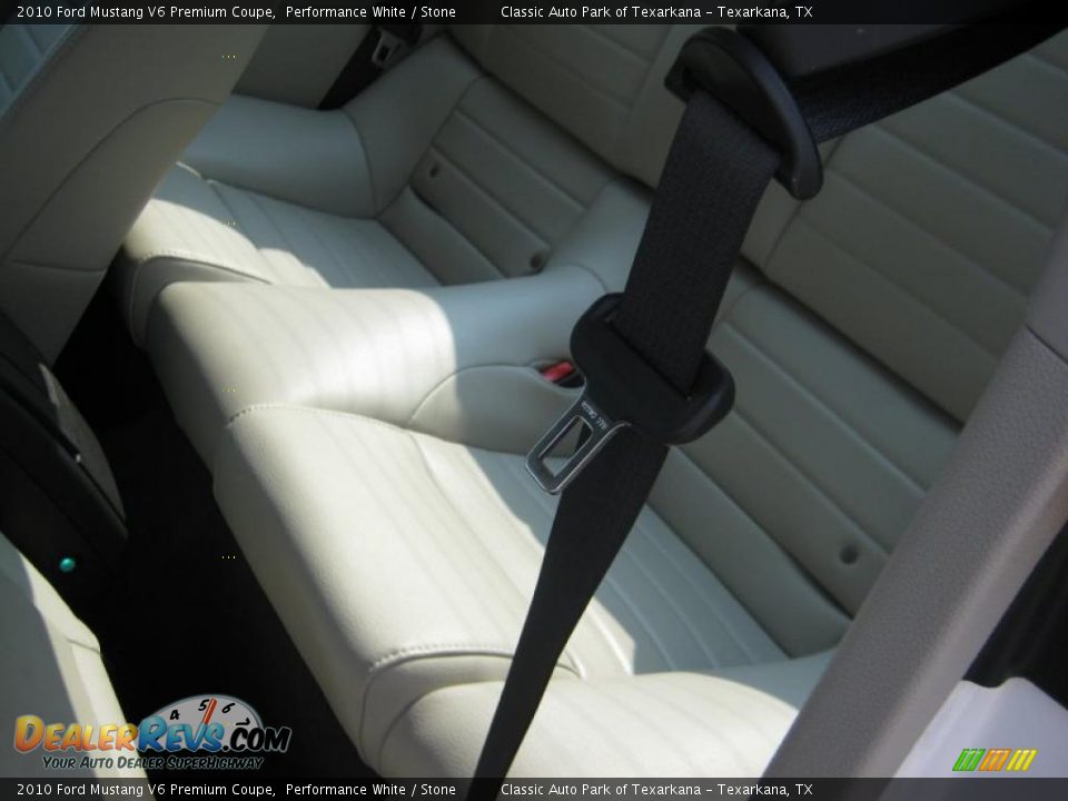 2010 Ford Mustang V6 Premium Coupe Performance White / Stone Photo #14