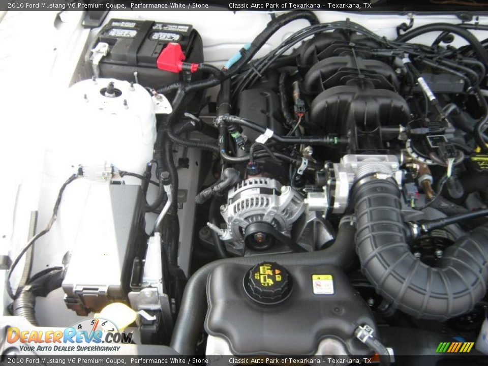 2010 Ford Mustang V6 Premium Coupe Performance White / Stone Photo #19