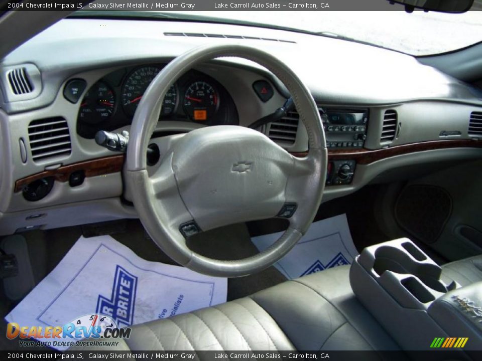 2004 Chevrolet Impala LS Galaxy Silver Metallic / Medium Gray Photo #15