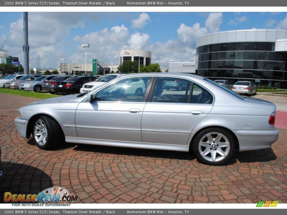 2002 BMW 5 Series 525i Sedan Titanium Silver Metallic / Black Photo #2