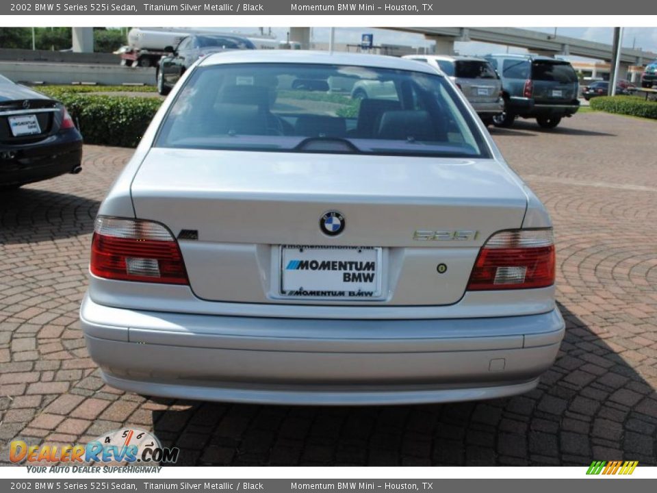 2002 BMW 5 Series 525i Sedan Titanium Silver Metallic / Black Photo #4