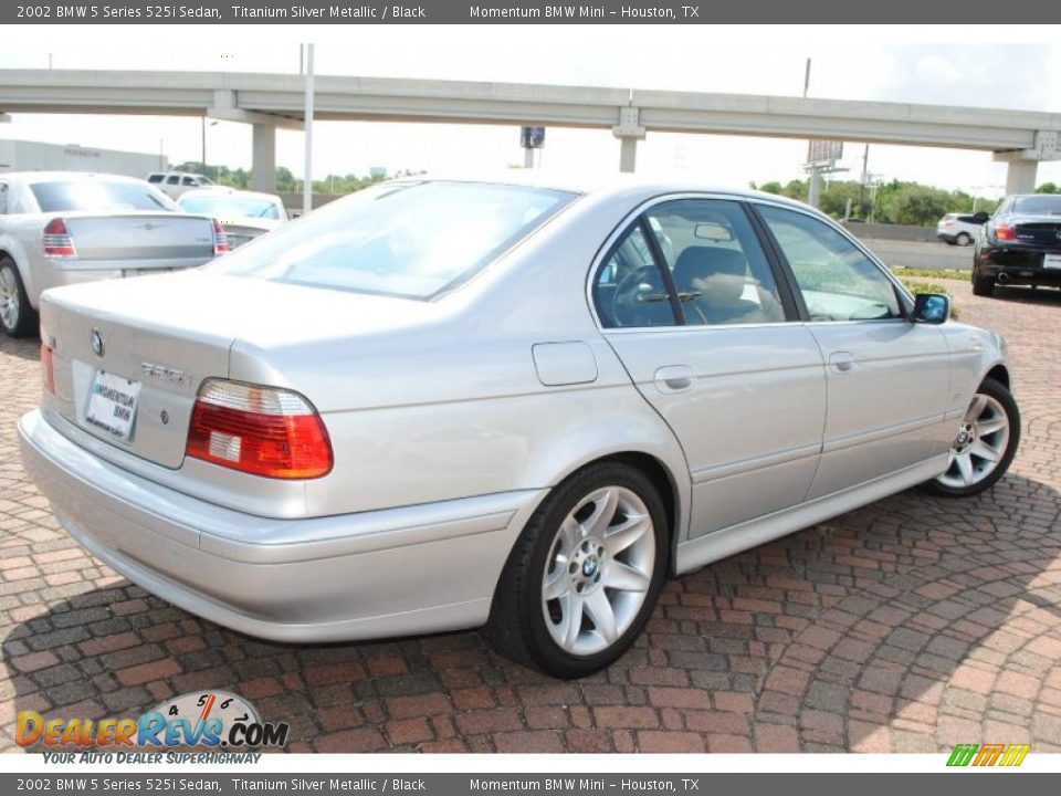 2002 BMW 5 Series 525i Sedan Titanium Silver Metallic / Black Photo #5