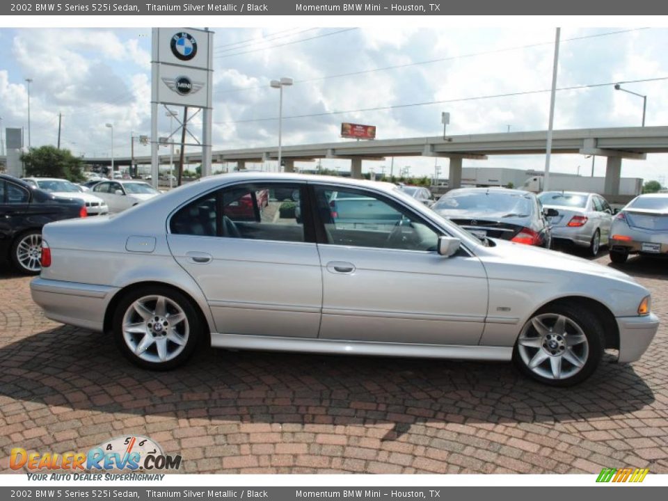 2002 BMW 5 Series 525i Sedan Titanium Silver Metallic / Black Photo #6