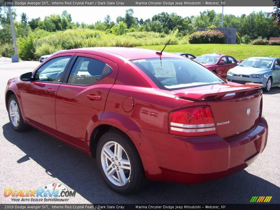 2009 Dodge Avenger SXT Inferno Red Crystal Pearl / Dark Slate Gray Photo #2