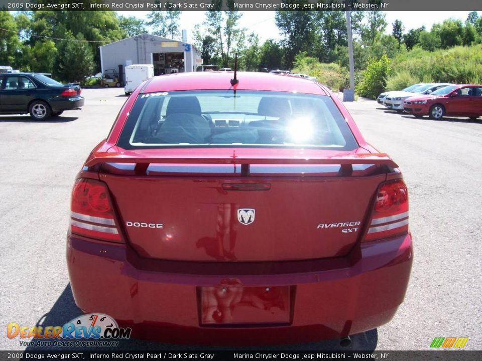 2009 Dodge Avenger SXT Inferno Red Crystal Pearl / Dark Slate Gray Photo #3