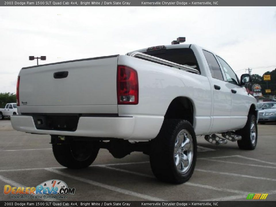 2003 Dodge Ram 1500 SLT Quad Cab 4x4 Bright White / Dark Slate Gray Photo #3