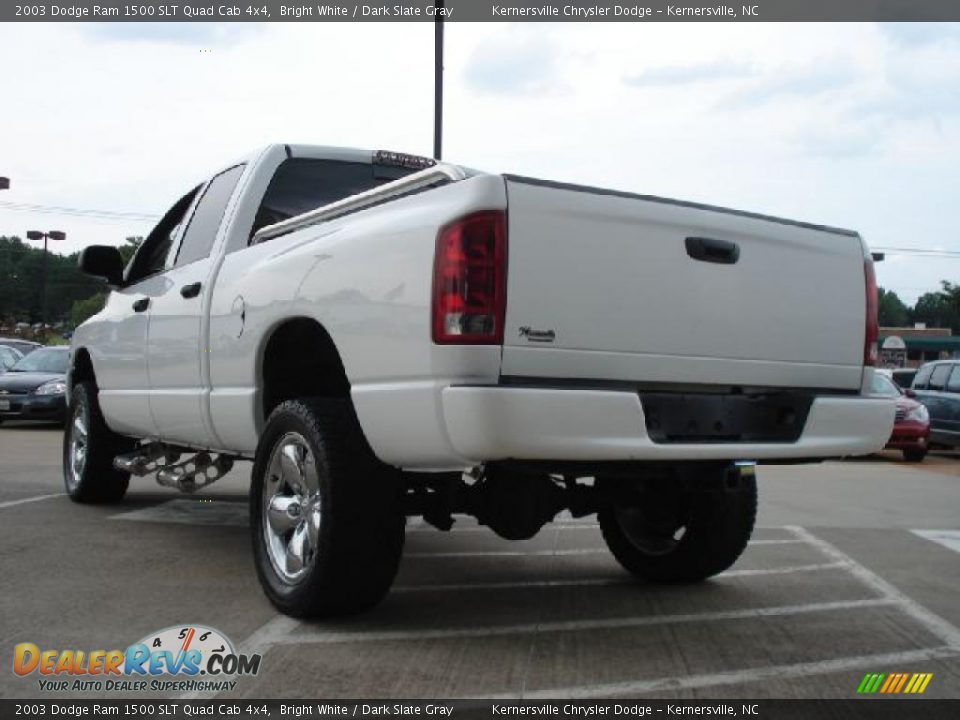 2003 Dodge Ram 1500 SLT Quad Cab 4x4 Bright White / Dark Slate Gray Photo #5