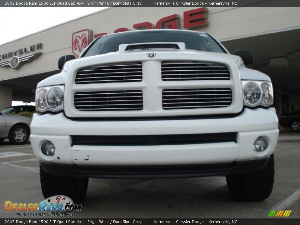 2003 Dodge Ram 1500 SLT Quad Cab 4x4 Bright White / Dark Slate Gray Photo #8