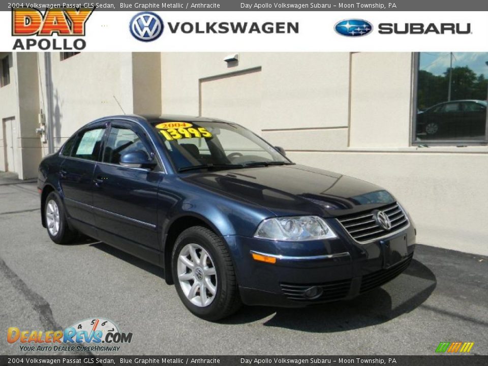 2004 Volkswagen Passat GLS Sedan Blue Graphite Metallic / Anthracite Photo #1