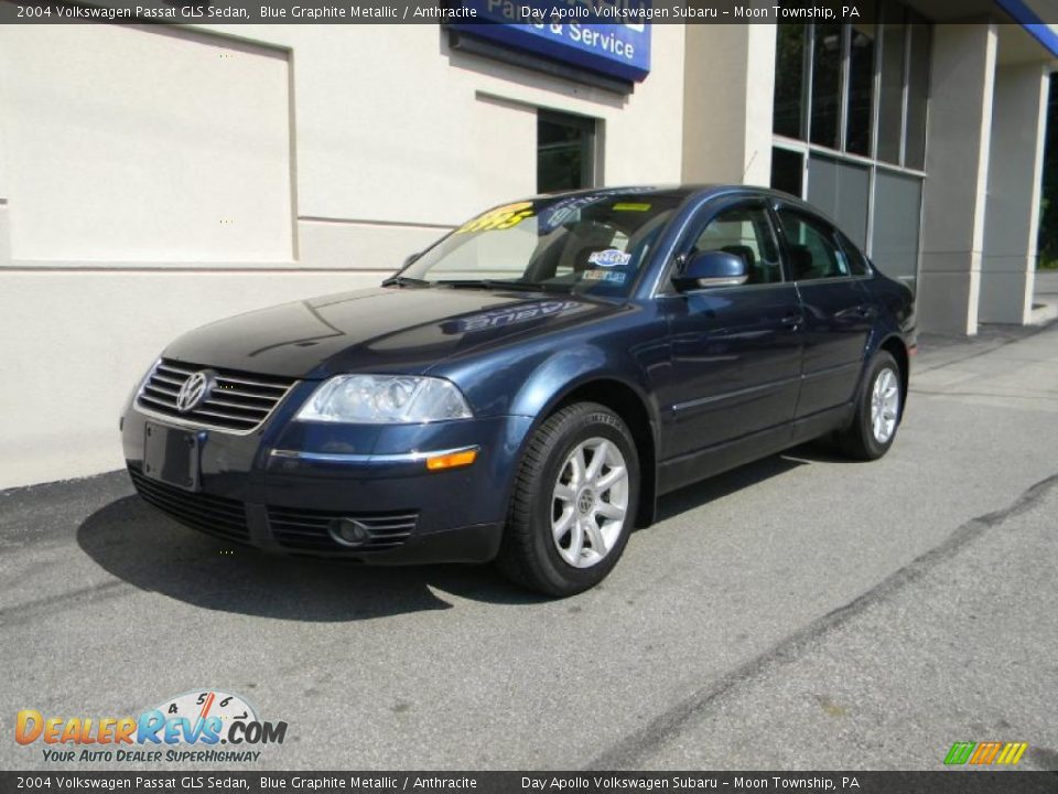 2004 Volkswagen Passat GLS Sedan Blue Graphite Metallic / Anthracite Photo #2