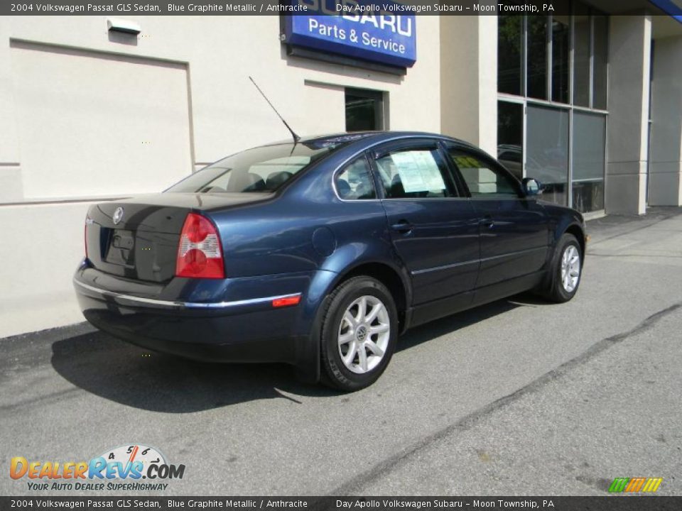 2004 Volkswagen Passat GLS Sedan Blue Graphite Metallic / Anthracite Photo #3