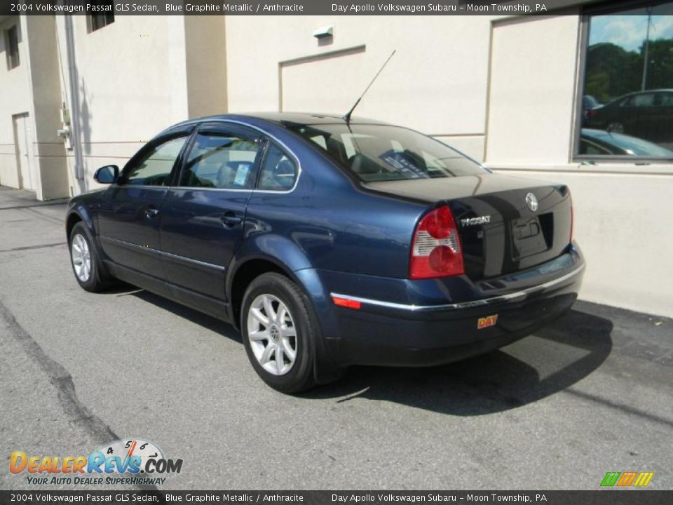2004 Volkswagen Passat GLS Sedan Blue Graphite Metallic / Anthracite Photo #4