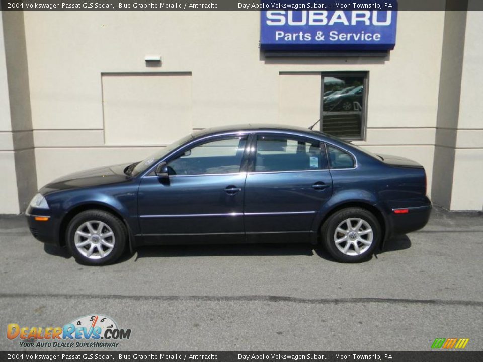 2004 Volkswagen Passat GLS Sedan Blue Graphite Metallic / Anthracite Photo #6