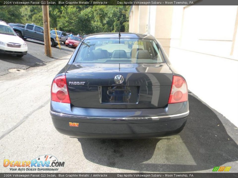 2004 Volkswagen Passat GLS Sedan Blue Graphite Metallic / Anthracite Photo #8