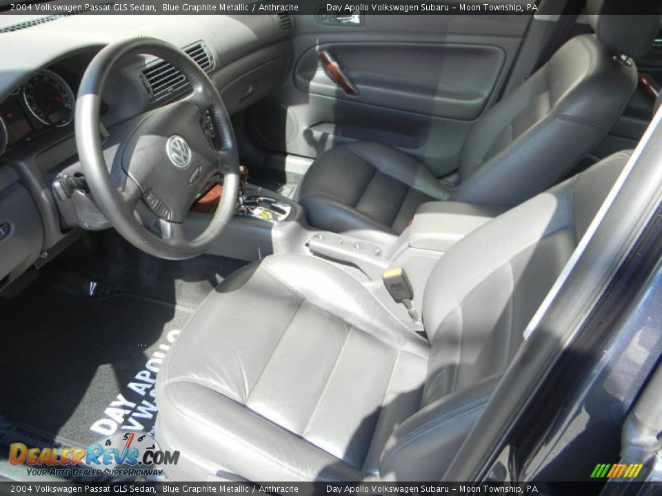 2004 Volkswagen Passat GLS Sedan Blue Graphite Metallic / Anthracite Photo #15