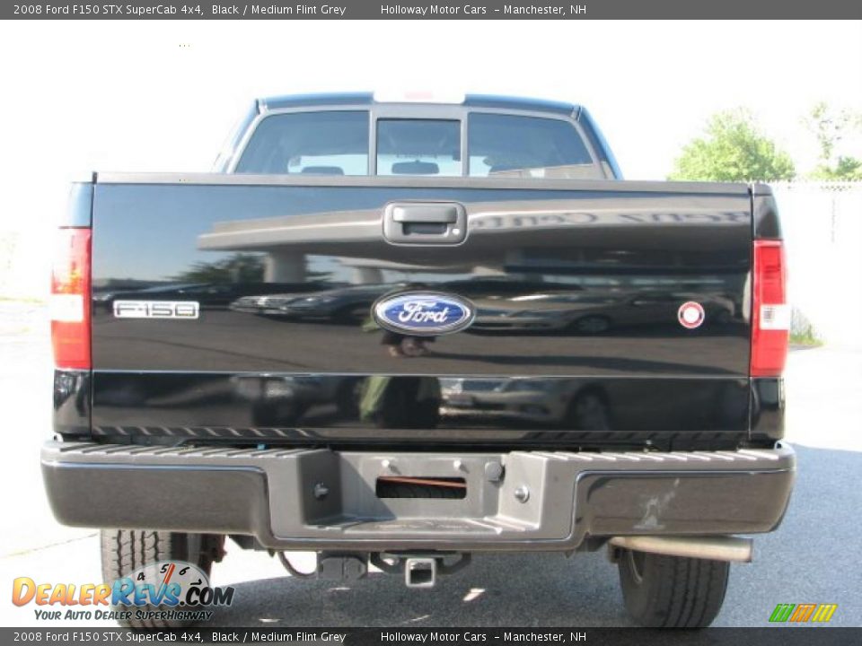 2008 Ford F150 STX SuperCab 4x4 Black / Medium Flint Grey Photo #5