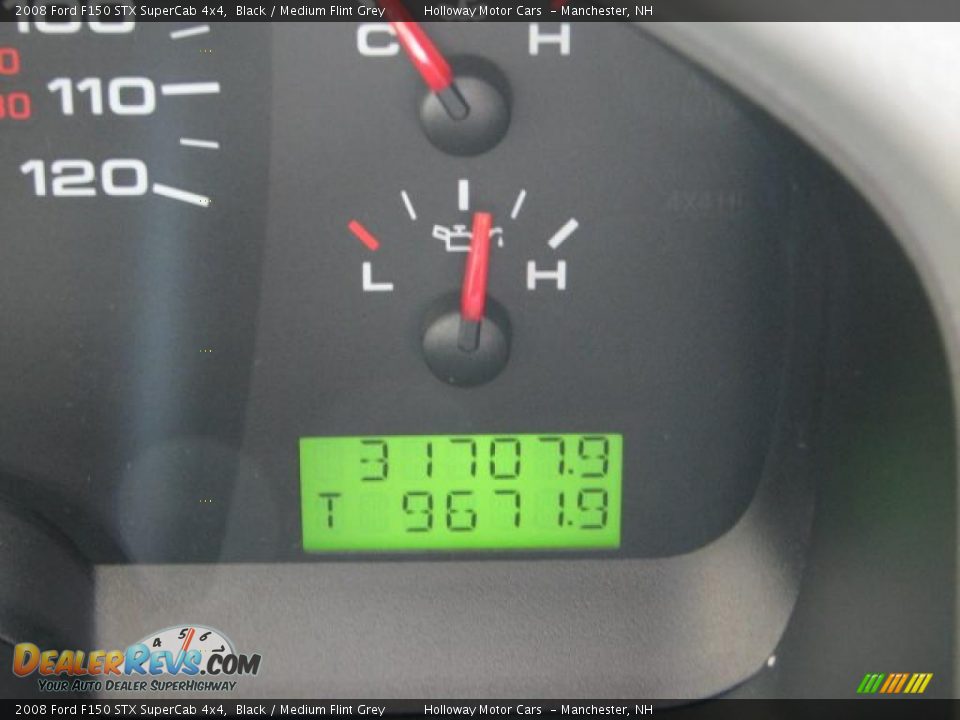 2008 Ford F150 STX SuperCab 4x4 Black / Medium Flint Grey Photo #6