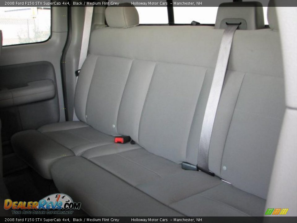 2008 Ford F150 STX SuperCab 4x4 Black / Medium Flint Grey Photo #7