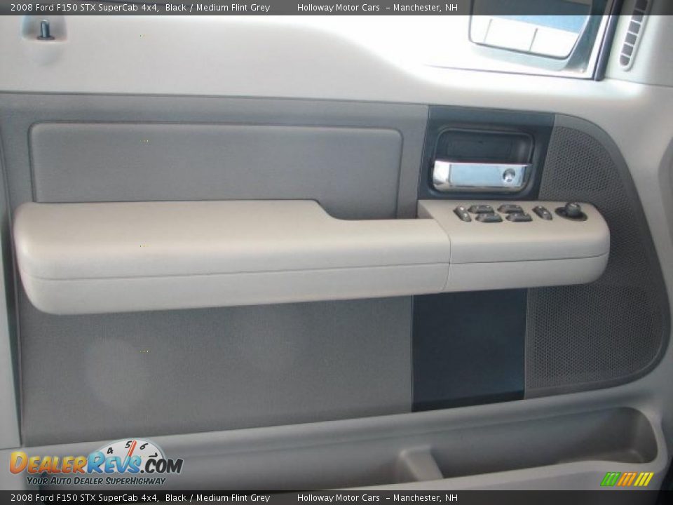 2008 Ford F150 STX SuperCab 4x4 Black / Medium Flint Grey Photo #9