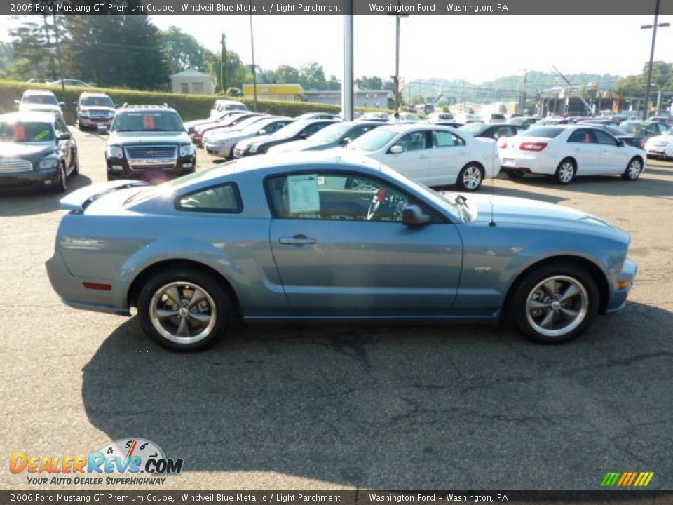 2006 Ford Mustang GT Premium Coupe Windveil Blue Metallic / Light Parchment Photo #5