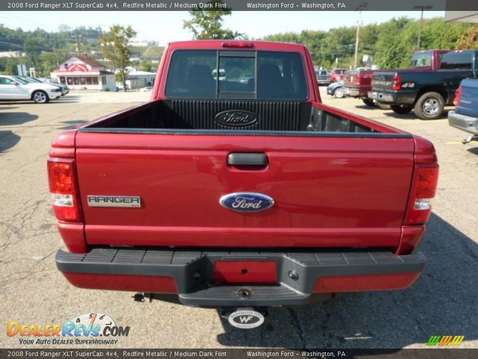 2008 Ford Ranger XLT SuperCab 4x4 Redfire Metallic / Medium Dark Flint Photo #3