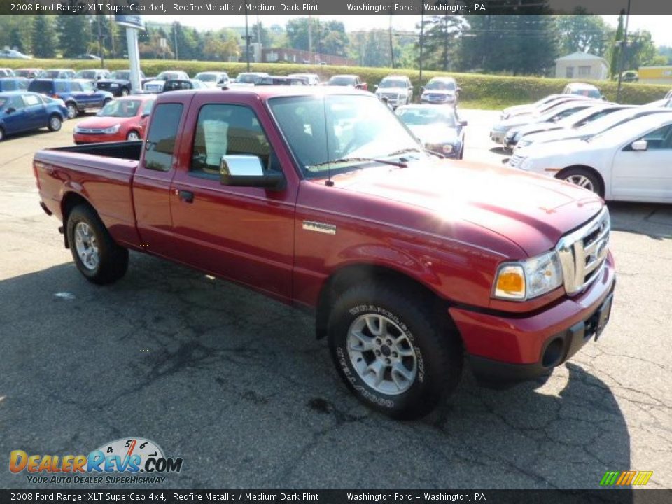 2008 Ford Ranger XLT SuperCab 4x4 Redfire Metallic / Medium Dark Flint Photo #6