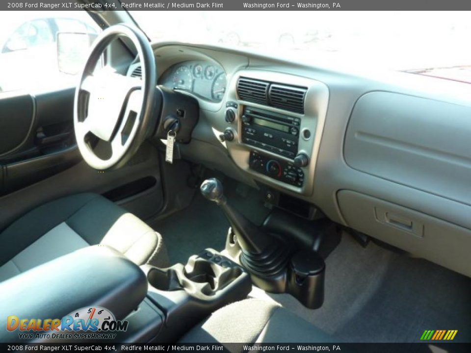 2008 Ford Ranger XLT SuperCab 4x4 Redfire Metallic / Medium Dark Flint Photo #17