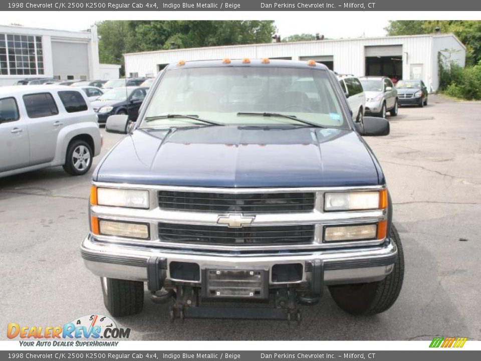 1998 Chevrolet C/K 2500 K2500 Regular Cab 4x4 Indigo Blue Metallic / Beige Photo #2