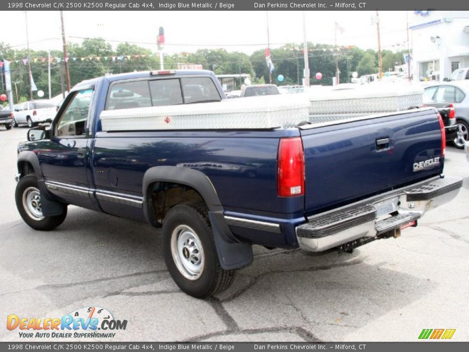 1998 Chevrolet C/K 2500 K2500 Regular Cab 4x4 Indigo Blue Metallic / Beige Photo #8