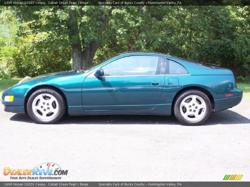 1996 Nissan 300ZX Coupe Cobalt Green Pearl / Beige Photo #4