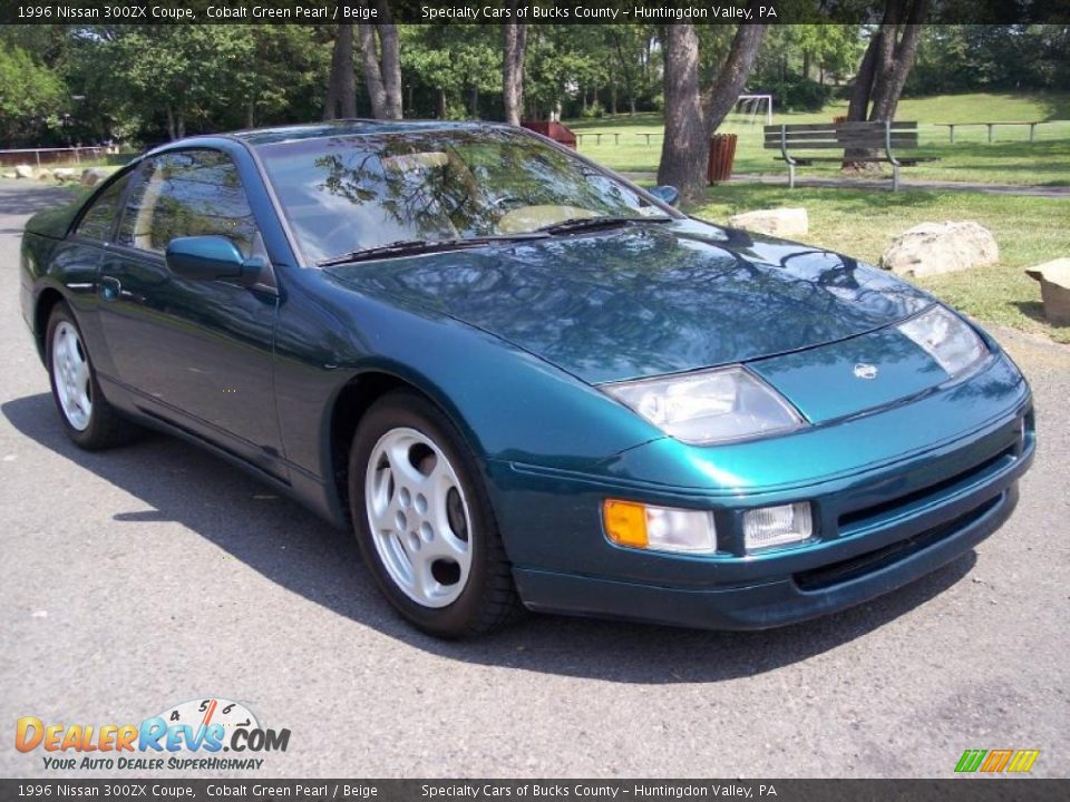 1996 Nissan 300ZX Coupe Cobalt Green Pearl / Beige Photo #5