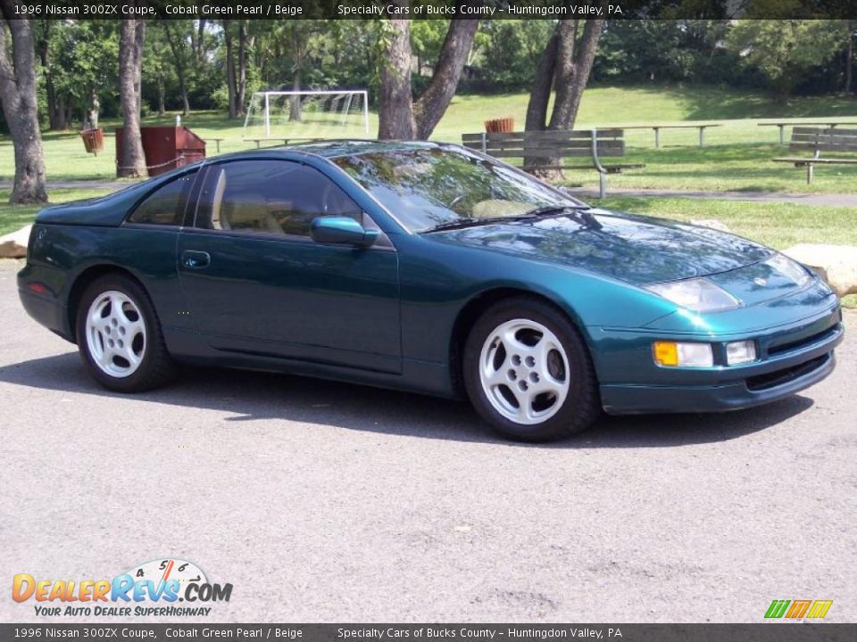 1996 Nissan 300ZX Coupe Cobalt Green Pearl / Beige Photo #6