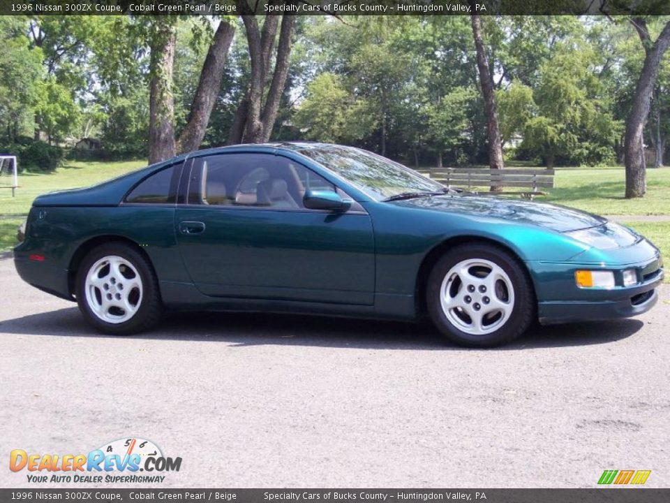 1996 Nissan 300ZX Coupe Cobalt Green Pearl / Beige Photo #7