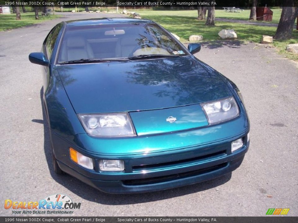 1996 Nissan 300ZX Coupe Cobalt Green Pearl / Beige Photo #8