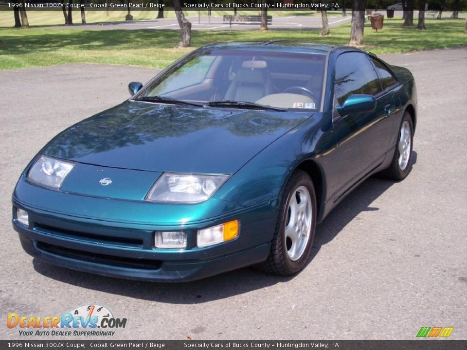 1996 Nissan 300ZX Coupe Cobalt Green Pearl / Beige Photo #9