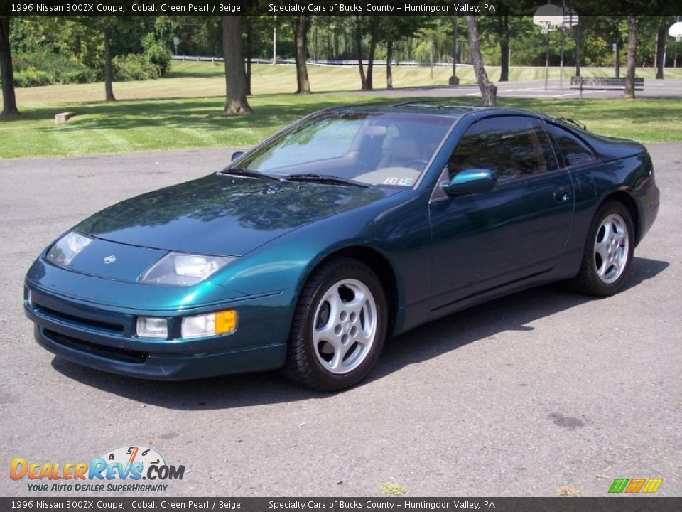 1996 Nissan 300ZX Coupe Cobalt Green Pearl / Beige Photo #10