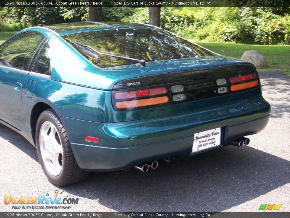 1996 Nissan 300ZX Coupe Cobalt Green Pearl / Beige Photo #13