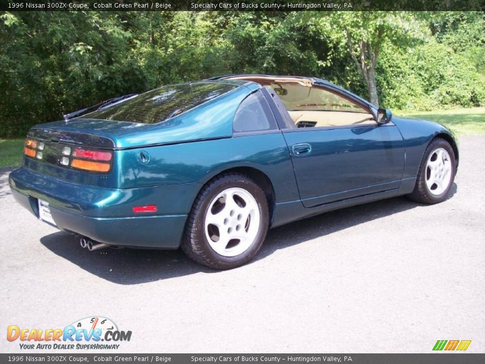 1996 Nissan 300ZX Coupe Cobalt Green Pearl / Beige Photo #16