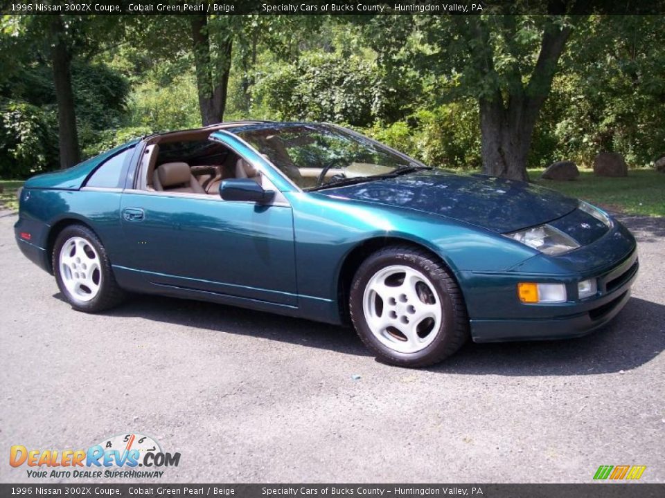 1996 Nissan 300ZX Coupe Cobalt Green Pearl / Beige Photo #18