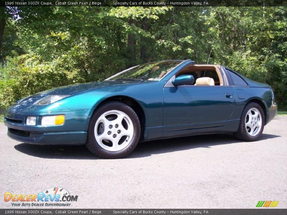 1996 Nissan 300ZX Coupe Cobalt Green Pearl / Beige Photo #21