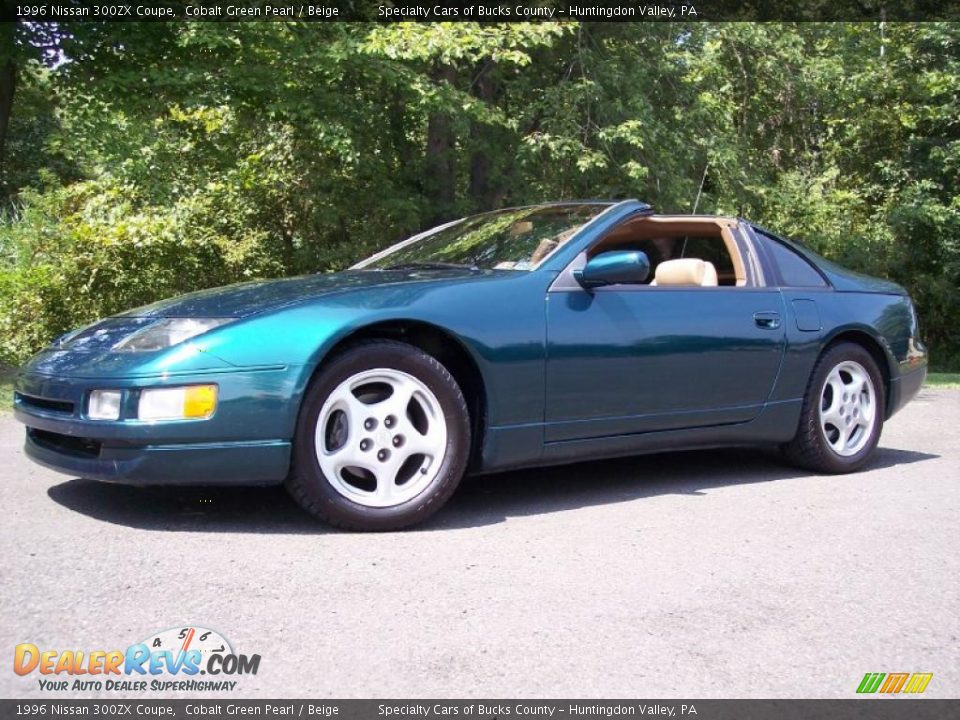 1996 Nissan 300ZX Coupe Cobalt Green Pearl / Beige Photo #21