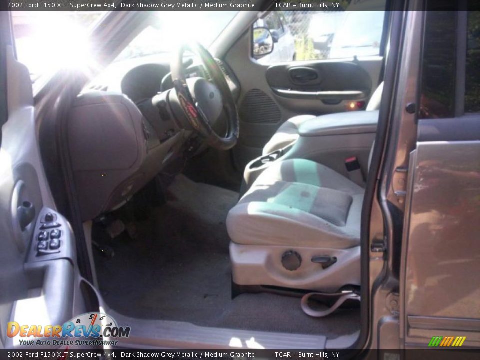2002 Ford F150 XLT SuperCrew 4x4 Dark Shadow Grey Metallic / Medium Graphite Photo #8