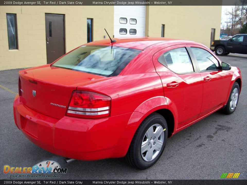 2009 Dodge Avenger SE Tor Red / Dark Slate Gray Photo #3