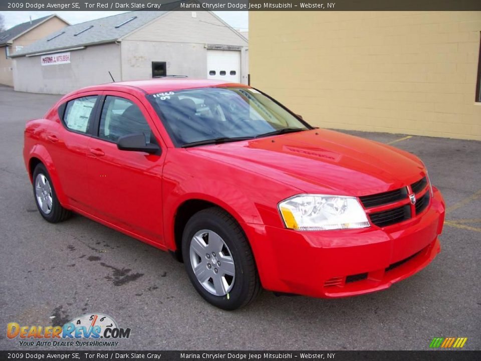 2009 Dodge Avenger SE Tor Red / Dark Slate Gray Photo #5