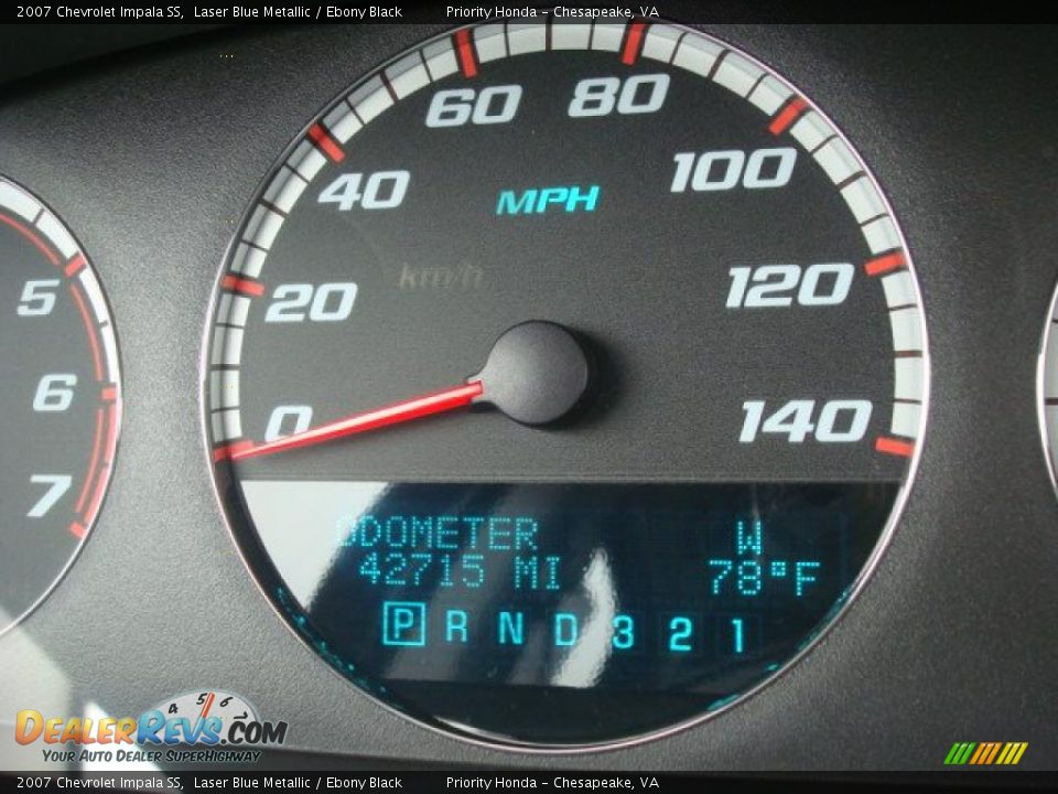 2007 Chevrolet Impala SS Laser Blue Metallic / Ebony Black Photo #15