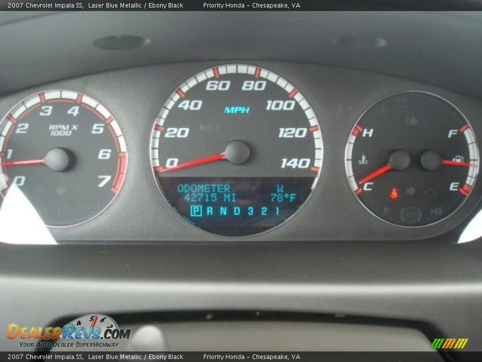 2007 Chevrolet Impala SS Laser Blue Metallic / Ebony Black Photo #16