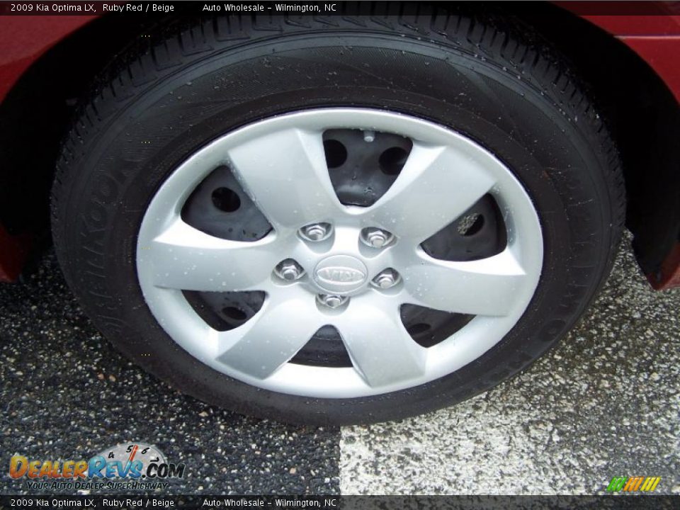 2009 Kia Optima LX Ruby Red / Beige Photo #4