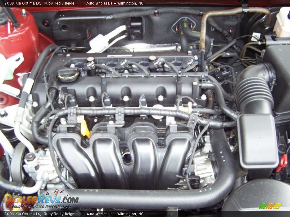 2009 Kia Optima LX Ruby Red / Beige Photo #6
